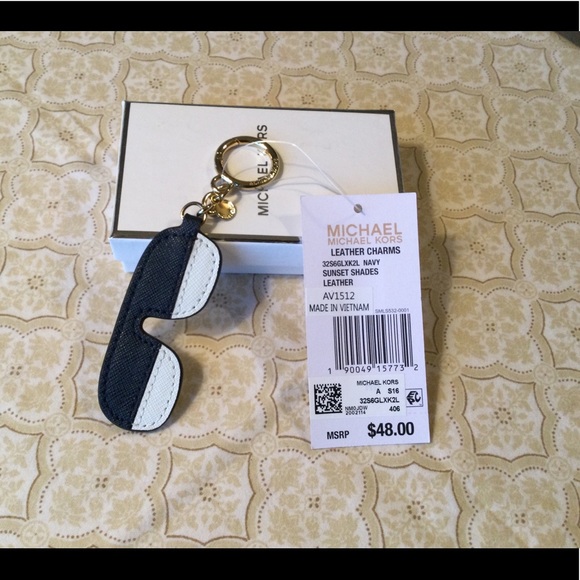 Michael Kors Accessories - Michael Kors Leather Sunset Shades charm/key ring